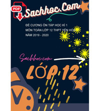 Tải Đề cương ôn tập học kì 1 môn Toán lớp 12 THPT Yên Hòa năm 2019 - 2020