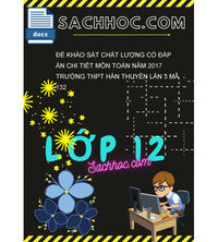 Tải Đề khảo sát chất lượng có đáp án chi tiết môn toán năm 2017 trường thpt hàn thuyên lần 3 mã 132