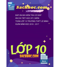 Tải Đáp án bài kiểm tra có đáp án chi tiết học kỳ 2 môn toán lớp 10 trường THPT Lê minh xuân năm học 2016 - 2017