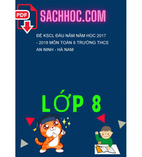 Tải Đề KSCL đầu năm năm học 2017 - 2018 môn Toán 8 trường THCS An Ninh - Hà Nam