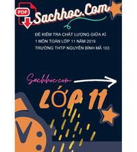 Tải Đề kiểm tra chất lượng giữa kì 1 môn toán lớp 11 năm 2019 trường thtp nguyễn bính mã 103