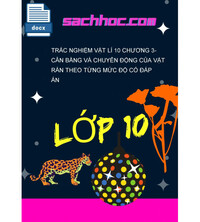 Tải Trắc Nghiệm Vật Lí 10 Chương 3- Cân Bằng Và Chuyển Động Của Vật Rắn Theo Từng Mức Độ Có Đáp Án