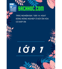 Tải Trắc Nghiệm Địa 7 Bài 14- Hoạt Động Nông Nghiệp Ở Đới Ôn Hòa Có Đáp Án