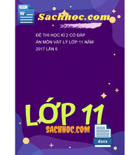 Tải Đề thi học kì 2 có đáp án môn Vật lý lớp 11 năm 2017 lần 6