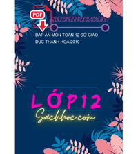 Tải Đáp án môn toán 12 Sở giáo dục thanh hóa 2019