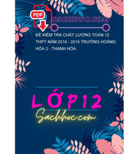 Tải Đề kiểm tra chất lượng Toán 12 THPT năm 2018 - 2019 trường Hoằng Hóa 2 - Thanh Hóa