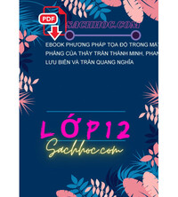 Tải Ebook phương pháp tọa độ trong mặt phẳng của thầy trần thành minh, phan lưu biên và trần quang nghĩa