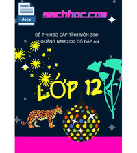 Tải Đề Thi HSG Cấp Tỉnh Môn Sinh 12 Quảng Nam 2020 Có Đáp Án