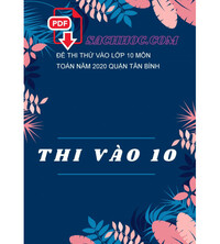 Tải Đề thi thử vào lớp 10 môn Toán năm 2020 quận Tân Bình
