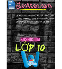 Tải Đề kiểm tra thường xuyên môn toán lớp 10 năm học 2018-2019 trường THPT Chuyên lê thánh tông mã đề 333