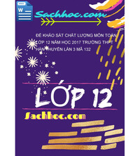Tải Đề khảo sát chất lượng môn toán lớp 12 năm học 2017 trường THPT hàn thuyên lần 3 mã 132