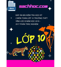 Tải Đáp án bài kiểm tra học kỳ 2 môn toán lớp 10 trường THPT Vĩnh lộc B năm học 2016 - 2017 phần trắc nghiệm