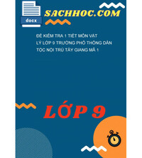 Tải Đề kiểm tra 1 tiết môn vật lý lớp 9 trường phổ thông dân tộc nội trú tây giang mã 1