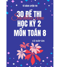 Tải 30 đề thi học kỳ 2 môn toán lớp 8 (Có đáp án)