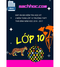 Tải Đáp án bài kiểm tra học kỳ 2 môn toán lớp 10 trường THPT Thái bình năm học 2016 - 2017