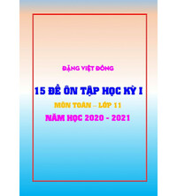 Tải 15 đề ôn tập học kỳ 1 Toán 11 năm học 2020 - 2021- Đặng Việt Đông