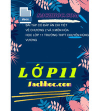 Tải Bài tập có đáp án chi tiết về chương 2 và 3 môn hóa học lớp 11 trường thpt chuyên hùng vương