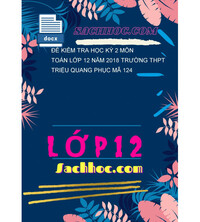 Tải Đề kiểm tra học kỳ 2 môn toán lớp 12 năm 2018 trường THPT triệu quang phục mã 124