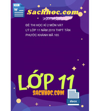Tải Đề thi học kì 2 môn Vật lý lớp 11 năm 2019 THPT tân phước khánh mã 165