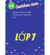 Tải Bộ đề thi học kì 1 môn Tin học lớp 7 năm 2020 - 2021