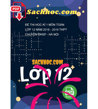 Tải Đề thi học kì 1 môn Toán lớp 12 năm 2018 - 2019 THPT chuyên ĐHSP - Hà Nội