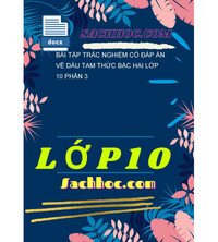 Tải Bài tập trắc nghiệm có đáp án về dấu tam thức bậc hai lớp 10 phần 3