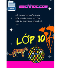 Tải Đề thi học kì 2 môn Toán lớp 10 năm 2016 - 2017 có đáp án THPT Đầm dơi mã đề 121