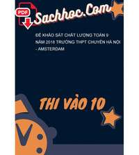 Tải Đề khảo sát chất lượng Toán 9 năm 2018 trường THPT chuyên Hà Nội - Amsterdam