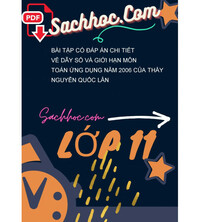 Tải Bài tập có đáp án chi tiết về dãy số và giới hạn môn toán ứng dụng năm 2006 của thầy nguyễn quốc lân