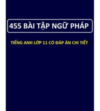 Tải 455 Bài tập trắc nghiệm ngữ pháp Tiếng Anh lớp 11 (có đáp án)