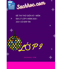 Tải Đề thi thử giữa kì 1 môn Địa lý lớp 9 năm 2020 - 2021 có đáp án