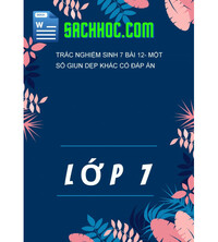 Tải Trắc Nghiệm Sinh 7 Bài 12- Một Số Giun Dẹp Khác Có Đáp Án