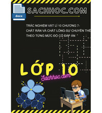 Tải Trắc Nghiệm Vật Lí 10 Chương 7- Chất Rắn Và Chất Lỏng-Sự Chuyển Thể Theo Từng Mức Độ Có Đáp Án