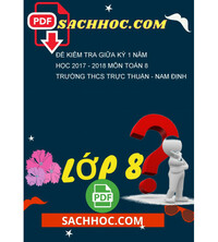 Tải Đề kiểm tra giữa kỳ 1 năm học 2017 - 2018 môn Toán 8 trường THCS Trực Thuận - Nam Định