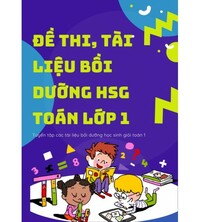 Tải Đề thi, tài liệu bồi dưỡng học sinh giỏi toán lớp 1