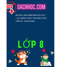 Tải Đề KSCL đầu năm năm học 2017 - 2018 môn Toán 8 trường THCS Cẩm Vũ - Hải Dương
