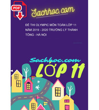Tải Đề thi Olympic môn Toán lớp 11 năm 2019 - 2020 trường Lý Thánh Tông - Hà Nội