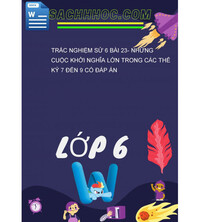 Tải Trắc Nghiệm Sử 6 Bài 23- Những Cuộc Khởi Nghĩa Lớn Trong Các Thế Kỷ 7 Đến 9 Có Đáp Án