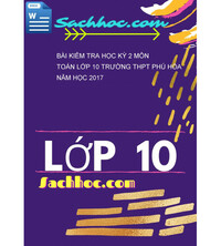 Tải Bài kiểm tra học kỳ 2 môn Toán lớp 10 trường THPT Phú hòa năm học 2017