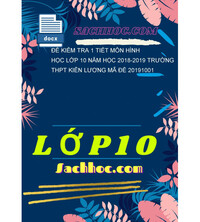 Tải Đề kiểm tra 1 tiết môn hình học lớp 10 năm học 2018-2019 trường THPT kiên lương mã đề 20191001