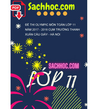 Tải Đề thi Olympic môn Toán lớp 11 năm 2017 - 2018 cụm trường Thanh Xuân Cầu Giấy - Hà Nội