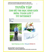 Tải Tuyển tập 500 đề thi học sinh giỏi toán 7