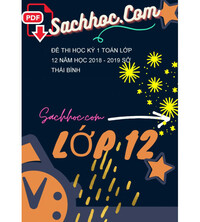 Tải Đề thi học kỳ 1 Toán lớp 12 năm học 2018 - 2019 sở Thái Bình