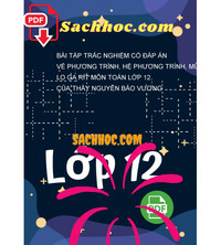 Tải Bài tập trắc nghiệm có đáp án về phương trình, hệ phương trình, mũ lo ga rít môn toán lớp 12 của thầy Nguyễn Bảo Vương