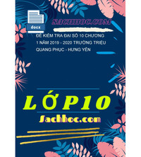 Tải Đề kiểm tra Đại số 10 chương 1 năm 2019 - 2020 trường Triệu Quang Phục - Hưng Yên