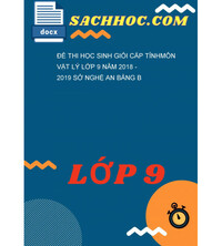 Tải Đề thi học sinh giỏi cấp tỉnhmôn Vật lý lớp 9 năm 2018 - 2019 sở Nghệ An bảng b