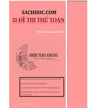 Tải 25 đề thi thử môn toán luyện thi vào THPT Quốc Gia năm 2022