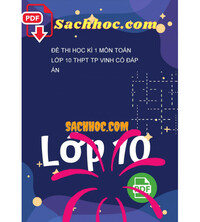Tải Đề thi học kì 1 môn Toán lớp 10 THPT TP Vinh có đáp án