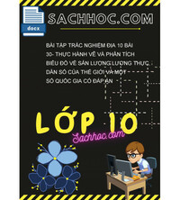 Tải Bài Tập Trắc Nghiệm Địa 10 Bài 30- Thực hành vẽ và phân tích biểu đồ về sản lượng lương thực, dân số của thế giới và một số quốc gia Có Đáp Án