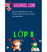 Tải Đề KSCL đầu năm 2018 - 2019 Toán 8 phòng GD và ĐT thành phố Ninh Bình